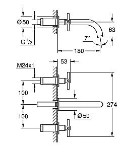 Смеситель для раковины Grohe Atrio New M-size 20164003 хром купить в интернет-магазине сантехники Sanbest