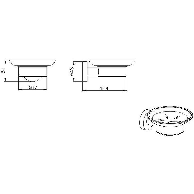 Мыльница Aquatek Вега AQ4003MB черная купить в интернет-магазине сантехники Sanbest
