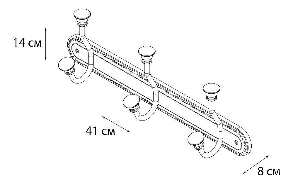 Крючок FIXSEN ADELE FX-55005-3 купить в интернет-магазине сантехники Sanbest
