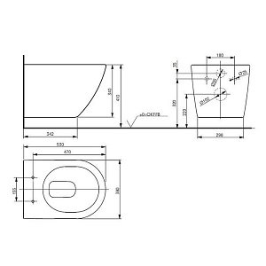 Унитаз подвесной TOTO NC TOILET CW762Y купить в интернет-магазине Sanbest