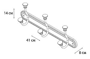 Крючок FIXSEN ADELE FX-55005-3 купить в интернет-магазине сантехники Sanbest