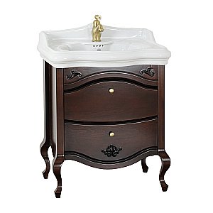 Тумба с раковиной Migliore Impero 70 Noce с 2 ящиками для ванной в интернет-магазине Sanbest