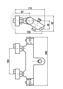 Смеситель для ванны Rav-Slezak TERMOSTAT TRM54.5CMATC купить в интернет-магазине сантехники Sanbest