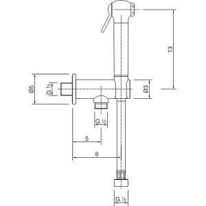 Гигиенический душ CISAL Shower SC00791024 купить в интернет-магазине сантехники Sanbest