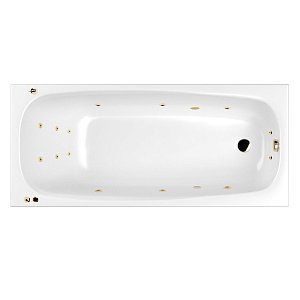 Ванна с гидромассажем WhiteCross LAYLA SMART 180x80 белая/золото купить в интернет-магазине Sanbest