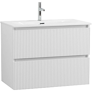 Тумба с раковиной BelBagno 70 UNO-MINI-700-2C-SO-BO+BB-8099-3-70 Bianco Opaco для ванной в интернет-магазине Sanbest