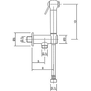Гигиенический душ CISAL Shower SC00791024 купить в интернет-магазине сантехники Sanbest