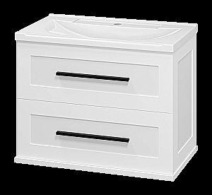 Тумба с раковиной Misty Модерн - 70 П-Мод09070-011Пр белая для ванной в интернет-магазине Sanbest