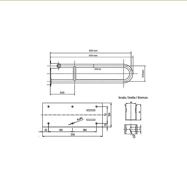 Поручень Bemeta Help 301507814 белый купить в интернет-магазине сантехники Sanbest