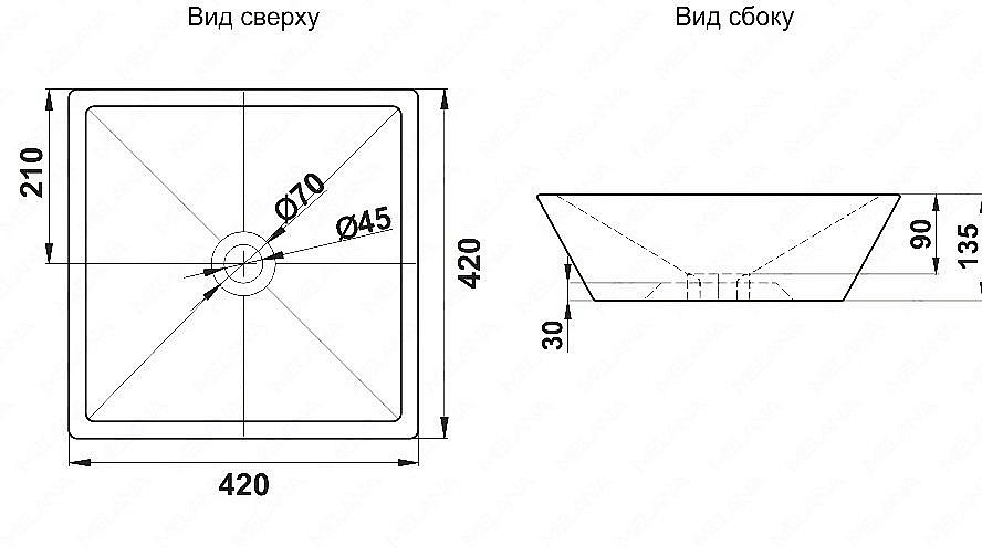 Раковина Melana A562 A562-805 белая купить в интернет-магазине Sanbest