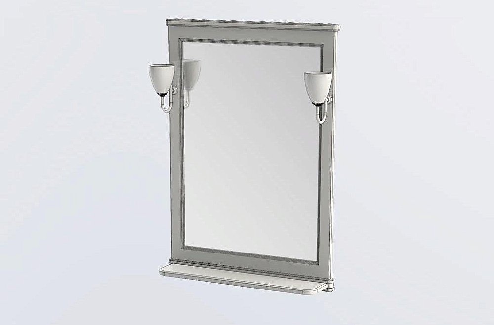 Зеркало Aquanet Валенса 70 белый в ванную от интернет-магазине сантехники Sanbest