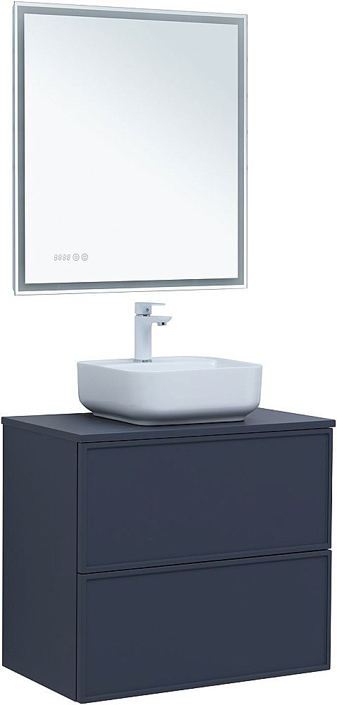 Тумба с раковиной Aquanet Арт 75 маренго для ванной в интернет-магазине Sanbest