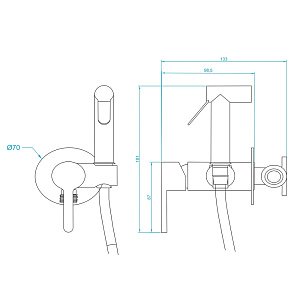 Гигиенический душ RGW Shower Panels SP-206 511408206-04 хром купить в интернет-магазине сантехники Sanbest