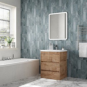 Тумба с раковиной Art&Max Family-M 75 напольная, дуб харбор золотой для ванной в интернет-магазине Sanbest