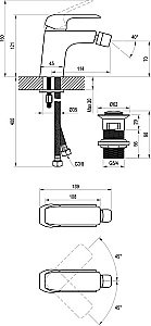 Смеситель для биде Ravak Flat X070178 черный матовый купить в интернет-магазине сантехники Sanbest