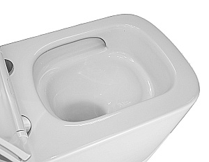 Унитаз подвесной Azario Cascad M AZ-10002 белый, безободковый, с крышкой микролифт, слив торнадо купить в интернет-магазине Sanbest