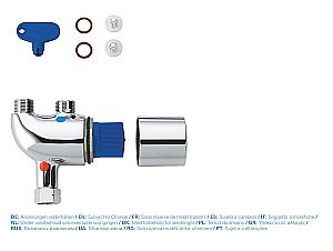 Термостатический смеситель для раковины Grohe Grohtherm Micro 34487000 хром купить в интернет-магазине сантехники Sanbest