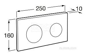 Кнопка для инсталляции Roca PL-10 890089005 купить в интернет-магазине сантехники Sanbest