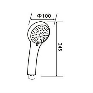 Душевая лейка Orange O-Shower OS02 хром купить в интернет-магазине сантехники Sanbest