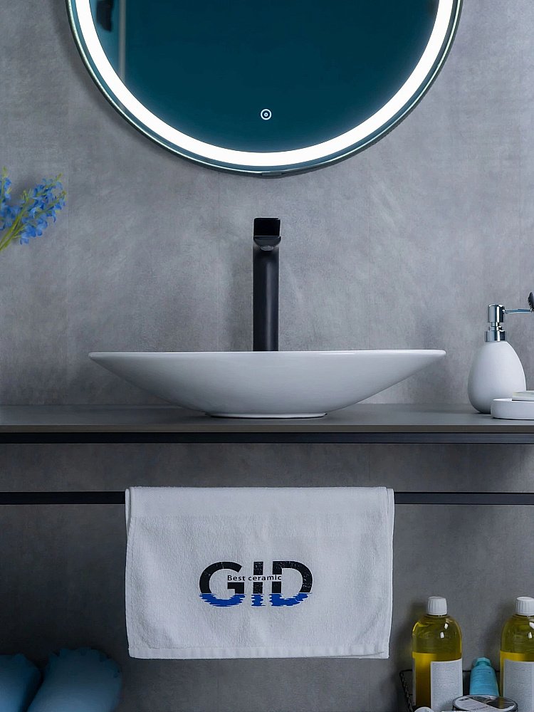 Раковина накладная Gid Lago 50 N9022 51110 белая купить в интернет-магазине сантехники Sanbest