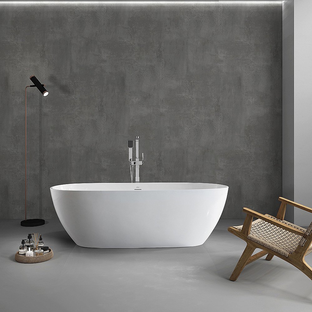 Ванна акриловая Abber 160х81,5 AB9263-1.6 белая купить в интернет-магазине Sanbest