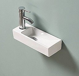 Раковина подвесная Gid N9271R белый чаша справа купить в интернет-магазине сантехники Sanbest