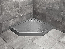 Душевой поддон Radaway Doros PT E Compact 100x90 S SDRPTP1090-05-64SL антрацит левый купить в интернет-магазине сантехники Sanbest