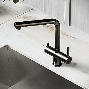 Смеситель для кухни Sancos Spin SC4015GG вороненая сталь купить в интернет-магазине сантехники Sanbest