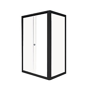 Душевой уголок Радомир Верчелли 120х80 стекло прозрачное/профиль черный купить в интернет-магазине Sanbest