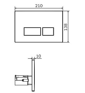 Кнопка смыва AM.PM Pro S I047038 купить в интернет-магазине сантехники Sanbest
