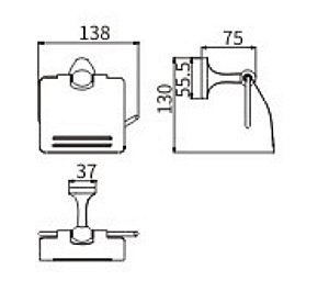 Держатель для туалетной бумаги CeramaLux Bell 53507 хром купить в интернет-магазине сантехники Sanbest