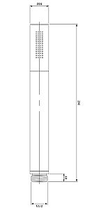 Душевая лейка Omnires MICROPHONE-RGLB золото купить в интернет-магазине сантехники Sanbest