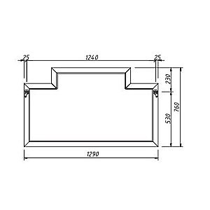 Зеркало Caprigo Atrio 130 в ванную от интернет-магазине сантехники Sanbest