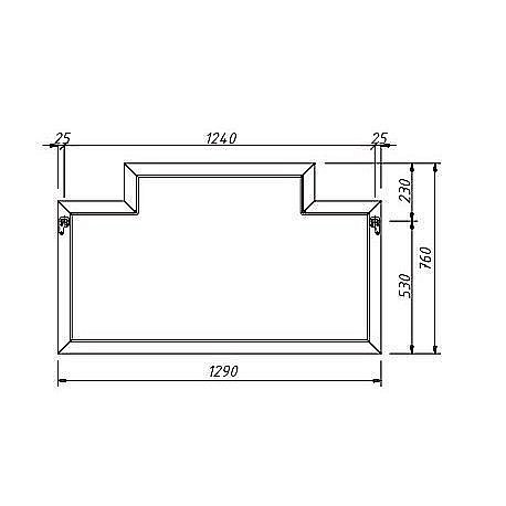 Зеркало Caprigo Atrio 130 в ванную от интернет-магазине сантехники Sanbest