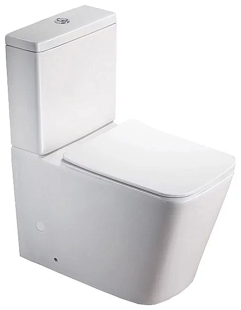 Унитаз напольный SantiLine SL-5017 безободковый, с бачком, с крышкой микролифт, белый купить в интернет-магазине Sanbest