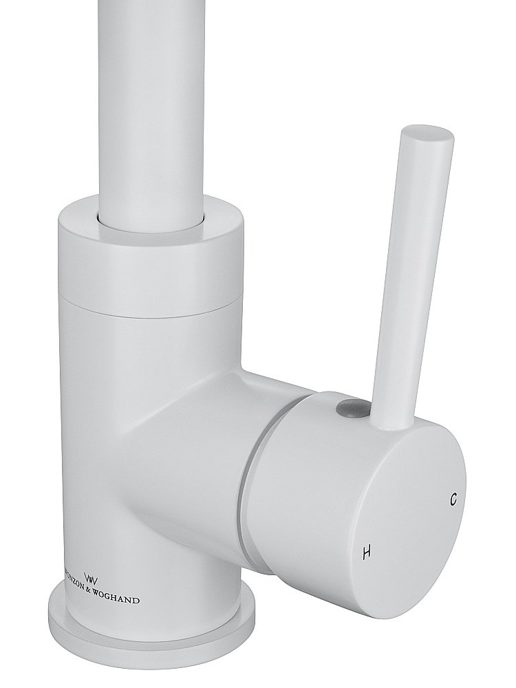 Смеситель для кухни WONZON & WOGHAND WW-A21102-MW белый матовый купить в интернет-магазине сантехники Sanbest