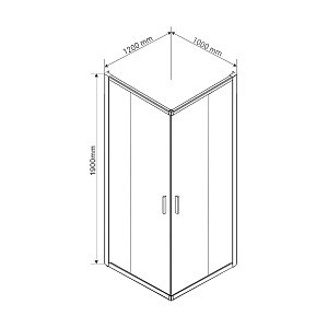 Душевой уголок Vincea Garda VSS-1G1012CH 100x120 купить в интернет-магазине Sanbest