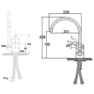 Смеситель для кухни Kaiser Athlete 19044-1 купить в интернет-магазине сантехники Sanbest