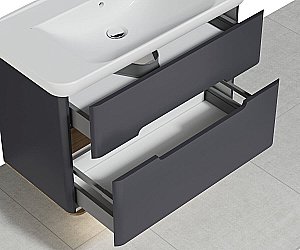 Тумба с раковиной VitrA Sento 60838 100 матовый антрацит для ванной в интернет-магазине Sanbest