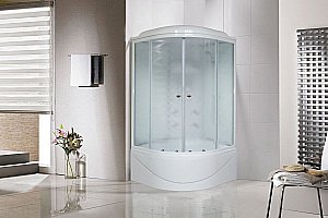 Душевая кабина Royal Bath RB100BK3-WT 100x00 профиль белый/стекло матовое купить в интернет-магазине Sanbest