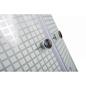 Душевая кабина DTO L 909+VST 90х90 стекло матовое с рисунком/профиль хром купить в интернет-магазине Sanbest