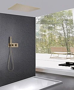 Душевая система ABBER Daheim AF8255G золото матовое купить в интернет-магазине сантехники Sanbest