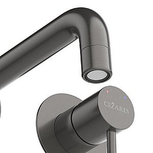 Смеситель для раковины Cezares RELAX-BLI2-1-GM-W0 оружейная сталь купить в интернет-магазине сантехники Sanbest
