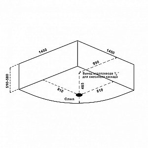 Ванна BAS Имейджен 140x140 купить в интернет-магазине Sanbest