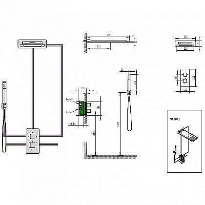 Душевая система Mingliu ML8001 купить в интернет-магазине сантехники Sanbest