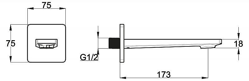 Излив BelBagno CARIN CAR-BC-CRM хром купить в интернет-магазине сантехники Sanbest