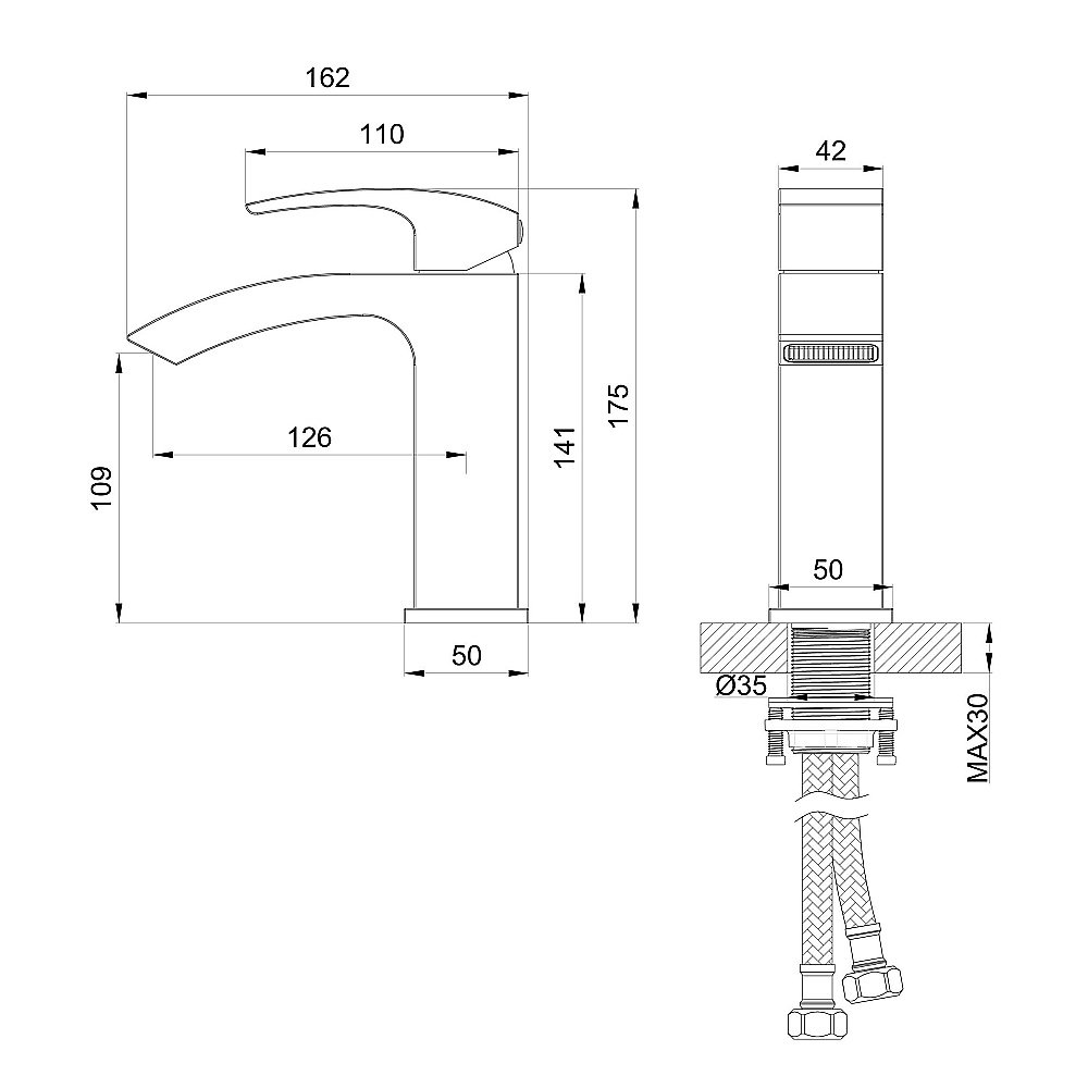 Смеситель для раковины WONZON & WOGHAND FIT, Хром (WW-88139009-CR) купить в интернет-магазине сантехники Sanbest