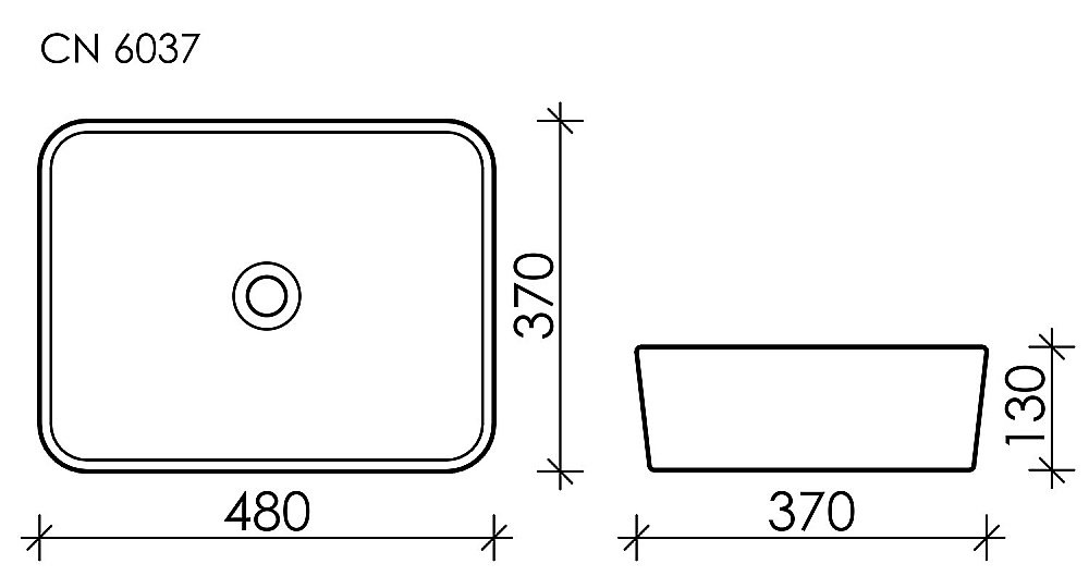 Раковина накладная Ceramica Nova Element CN6037 купить в интернет-магазине Sanbest