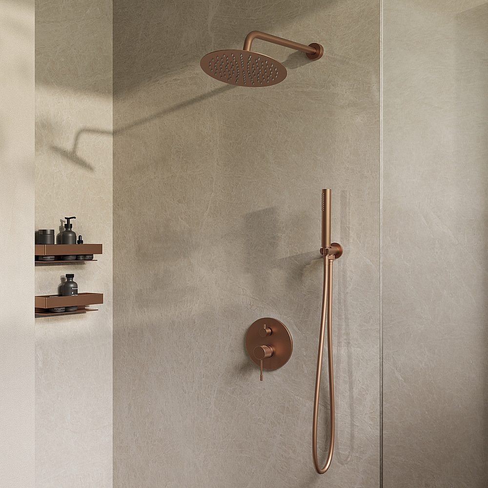 Душевая система Vincea Desire VSFW-1D1BC медь брашированная купить в интернет-магазине сантехники Sanbest