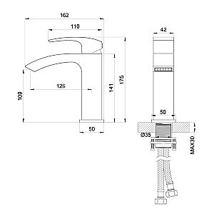 Смеситель для раковины WONZON & WOGHAND FIT, Хром (WW-88139009-CR) купить в интернет-магазине сантехники Sanbest